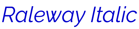 Raleway Italic الخط